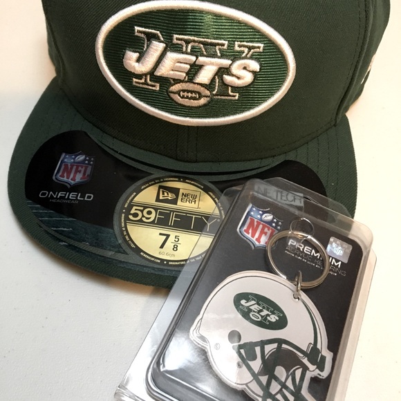 NY Jets hat & keychain set - Picture 1 of 12